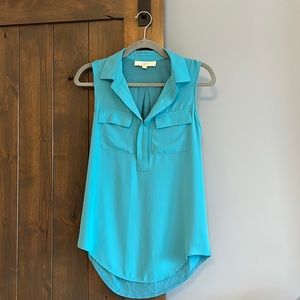 Teal Ann Taylor Loft sleeveless Blouse Size XS